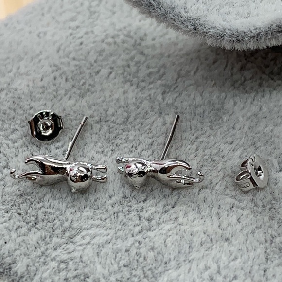 🌟 Sterling Silver 925 Cat Earrings - Picture 2 of 4